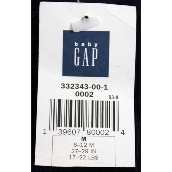 GAP Baby 2 Pc Turtleneck Shirt Navy Blue Overalls Corduroy Winter 6-12 M NWT - Picture 7 of 7